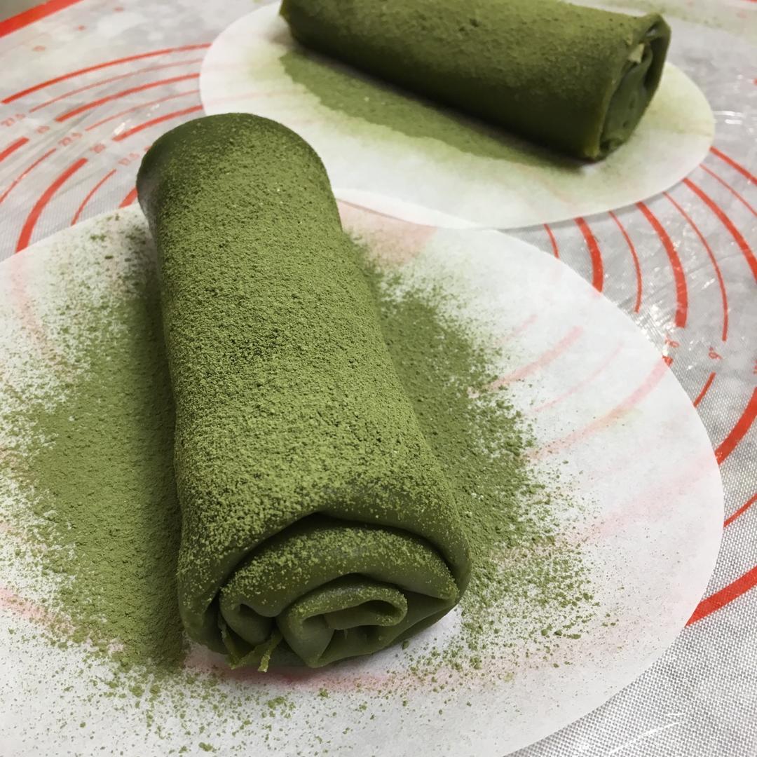 网红食谱│抹茶毛巾卷
