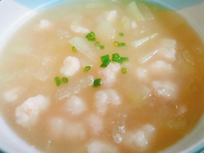 虾滑冬瓜汤（极易做，极鲜，低卡，减脂期友好餐食）的做法