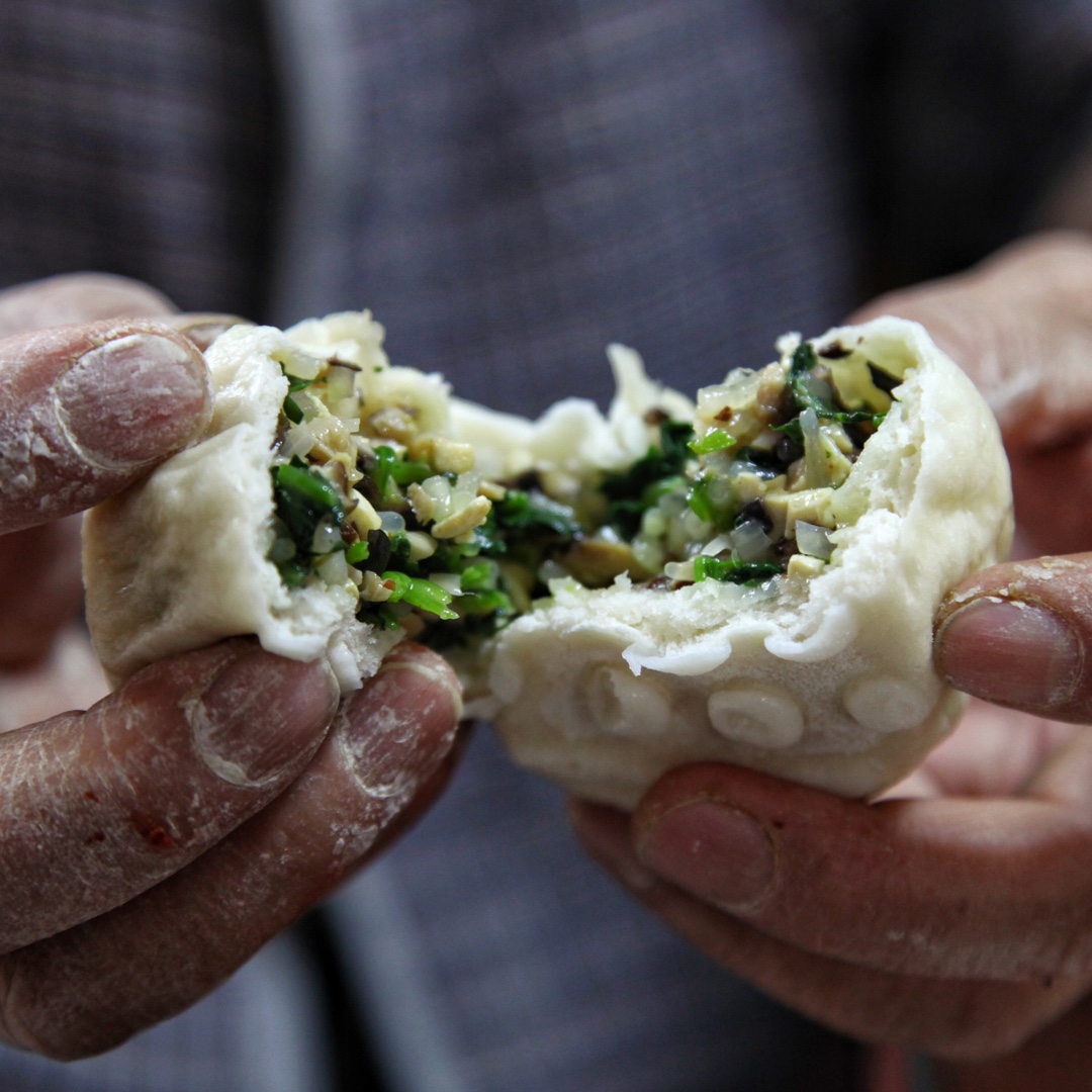 菠菜豆腐粉丝包子