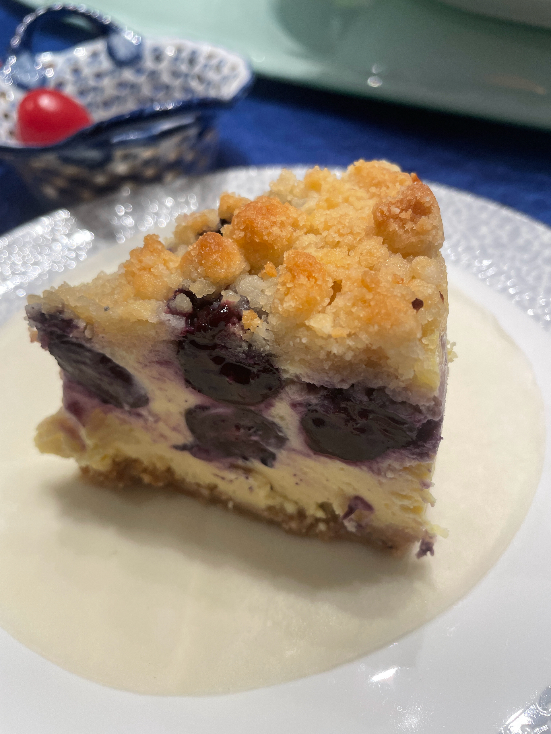 蓝莓酥粒乳酪蛋糕