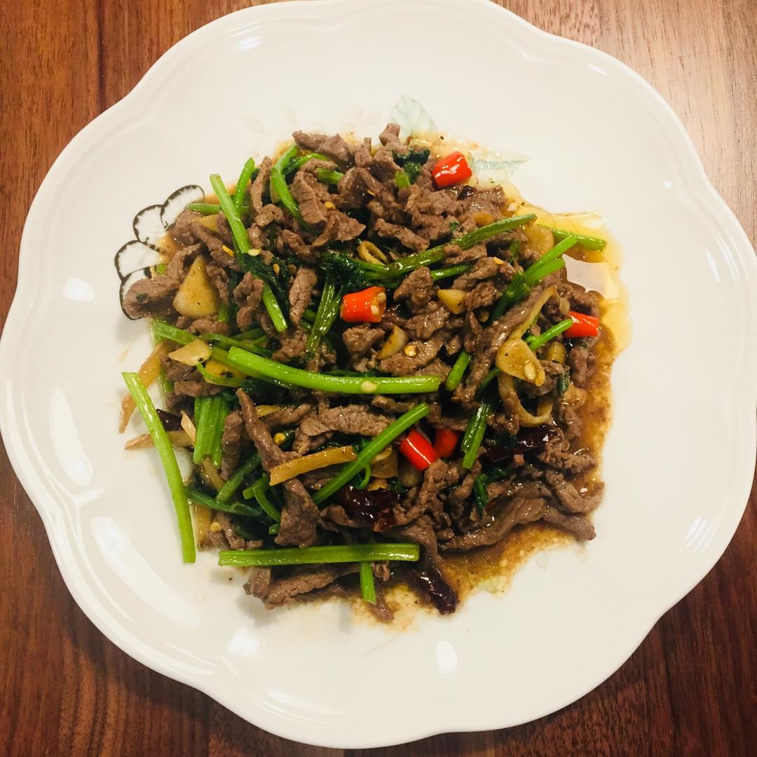 香菜炒牛肉丝
