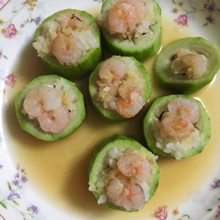 清蒸丝瓜虾仁