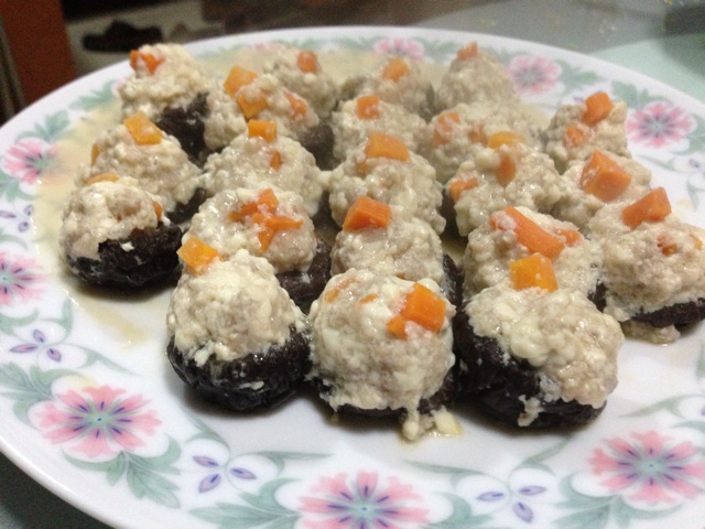 豆腐肉末酿香菇