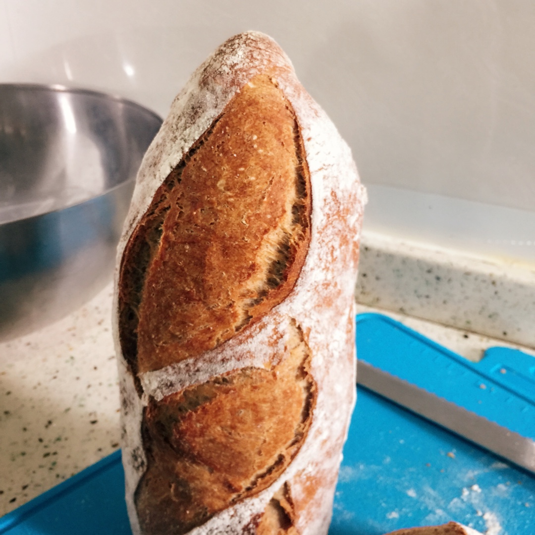 【面包食验】天然酵母法式乡村面包 Sourdough French country bread