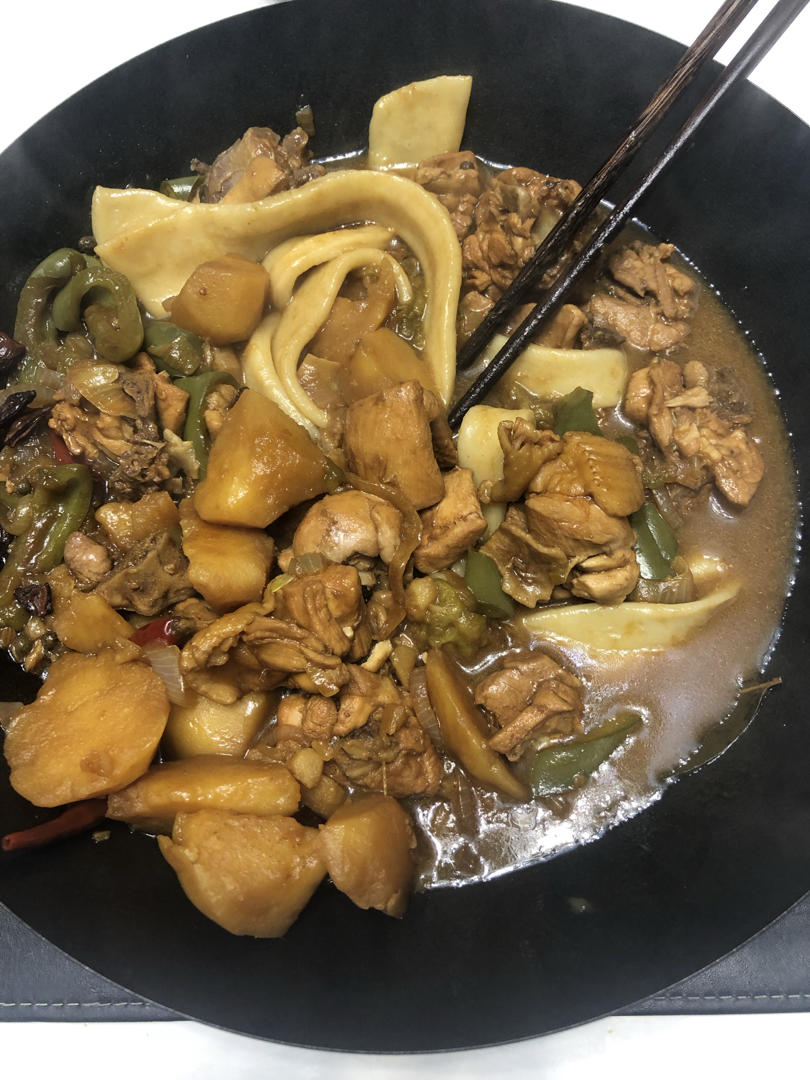 新疆特色大盘鸡（附加皮带面做法）