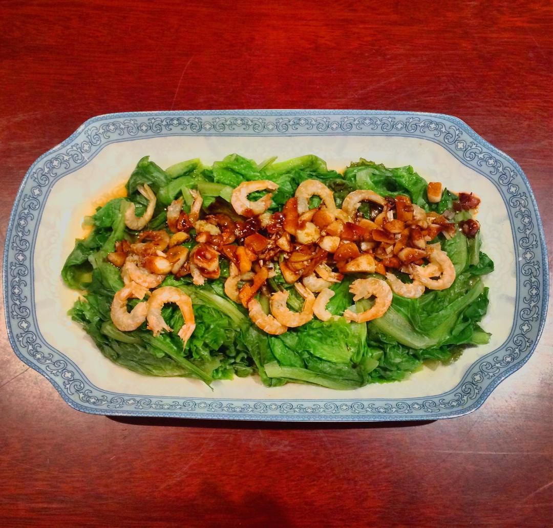 虾仁生菜的做法