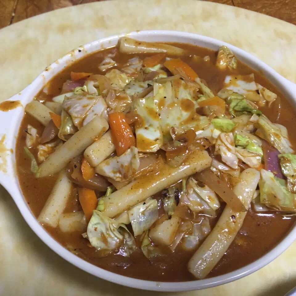 韩式辣炒年糕（or网红芝士套路之芝心年糕）