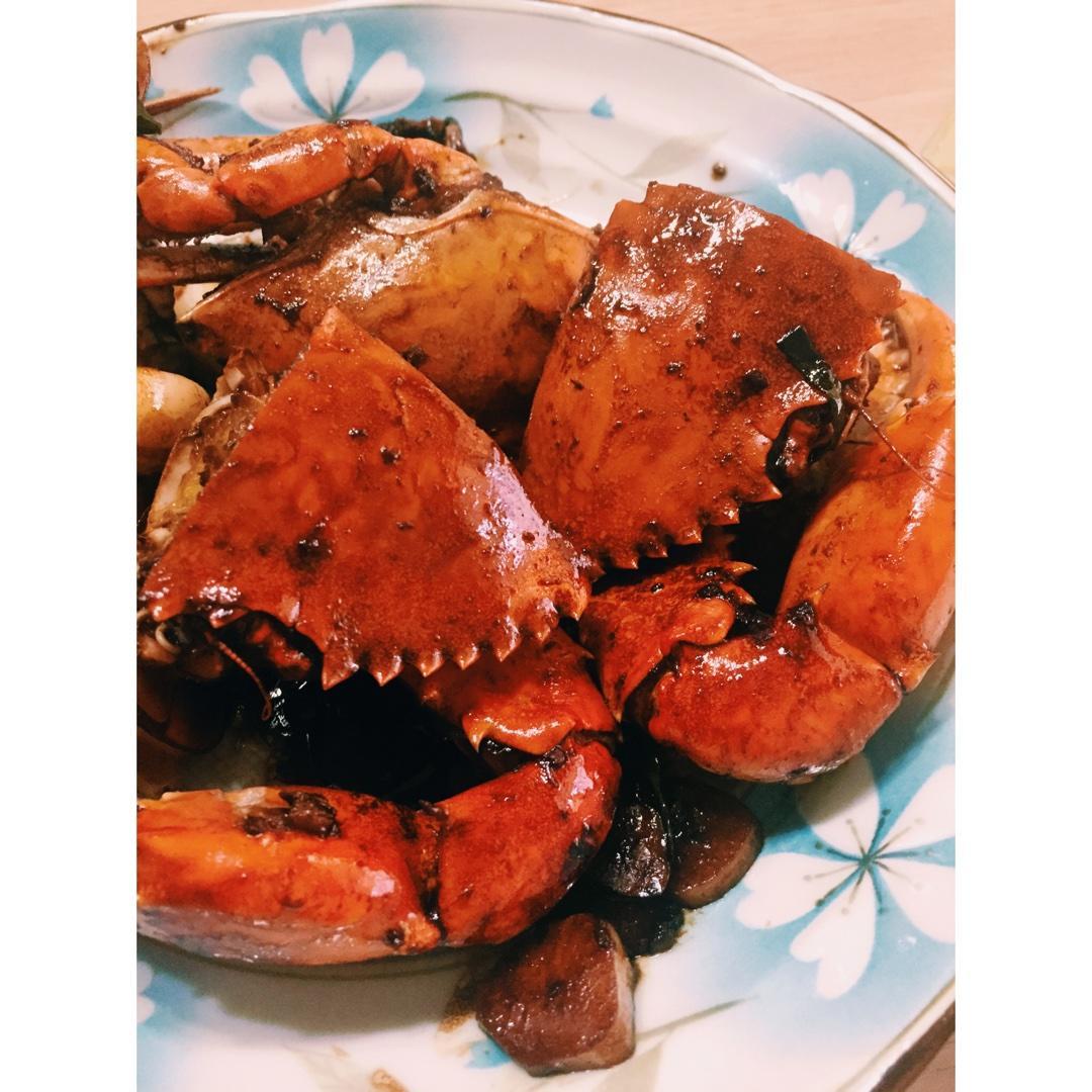 蒜香炒蟹