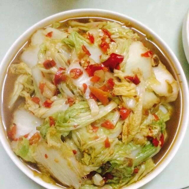 辣椒白菜。的做法