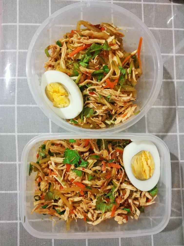 减脂健身｜凉拌手撕鸡丝（香辣&麻油版）