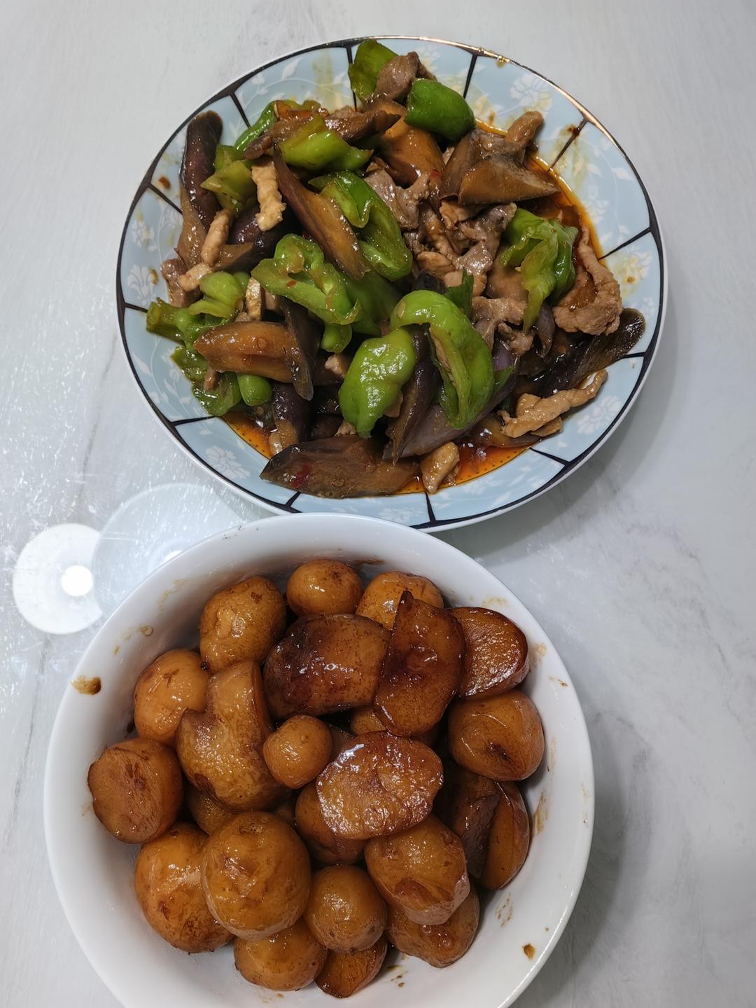 少油版茄子炒肉