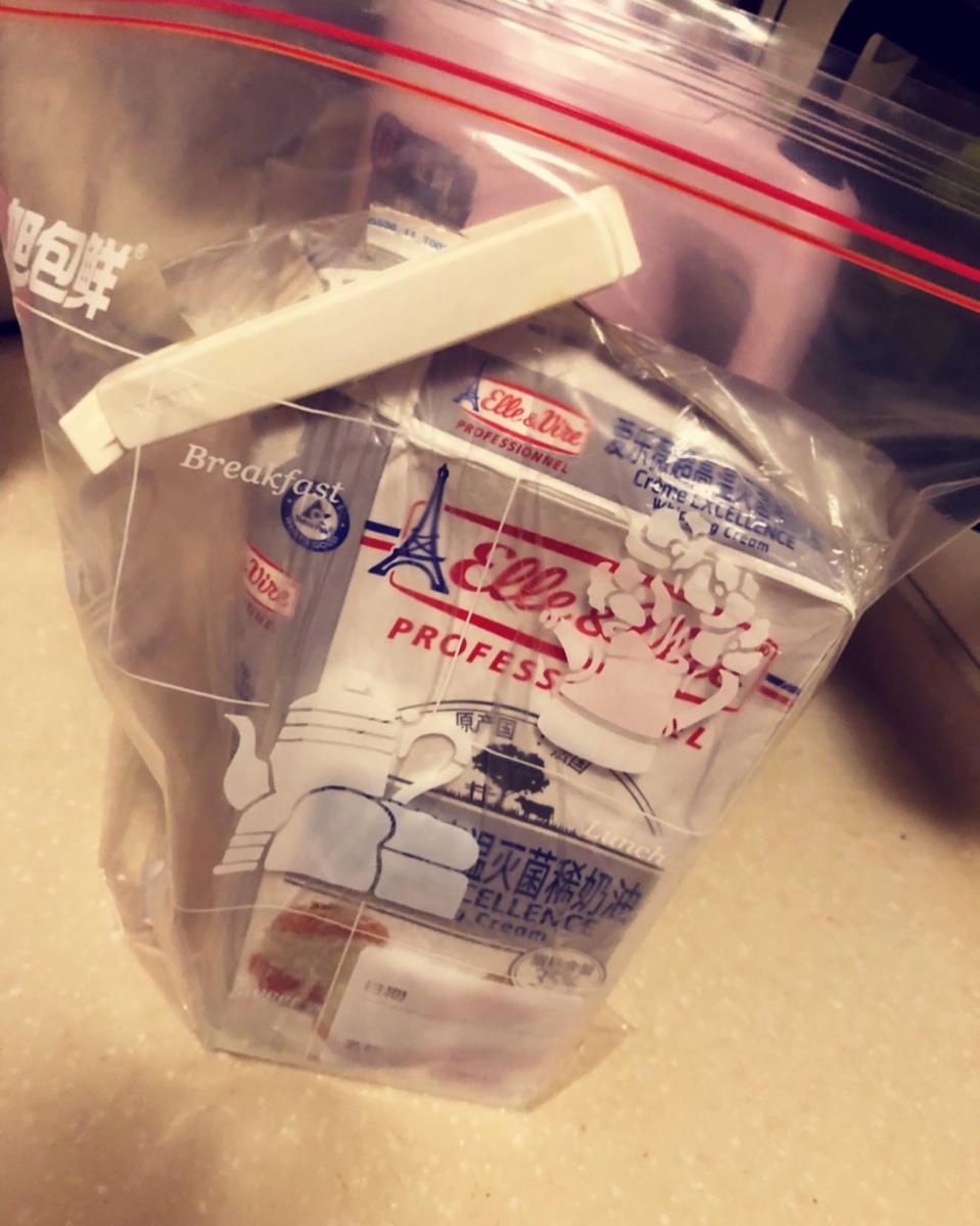 一升装淡奶油保存法
