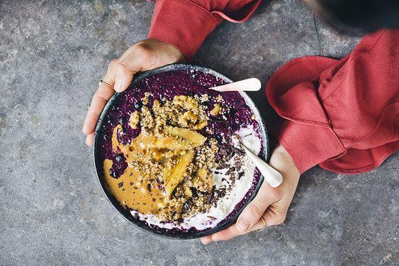 芝麻脆煎香蕉&蓝莓奇亚籽碗Blueberry Chia Bowl with Warm Banana and Sesame Brittle-GKS的做法