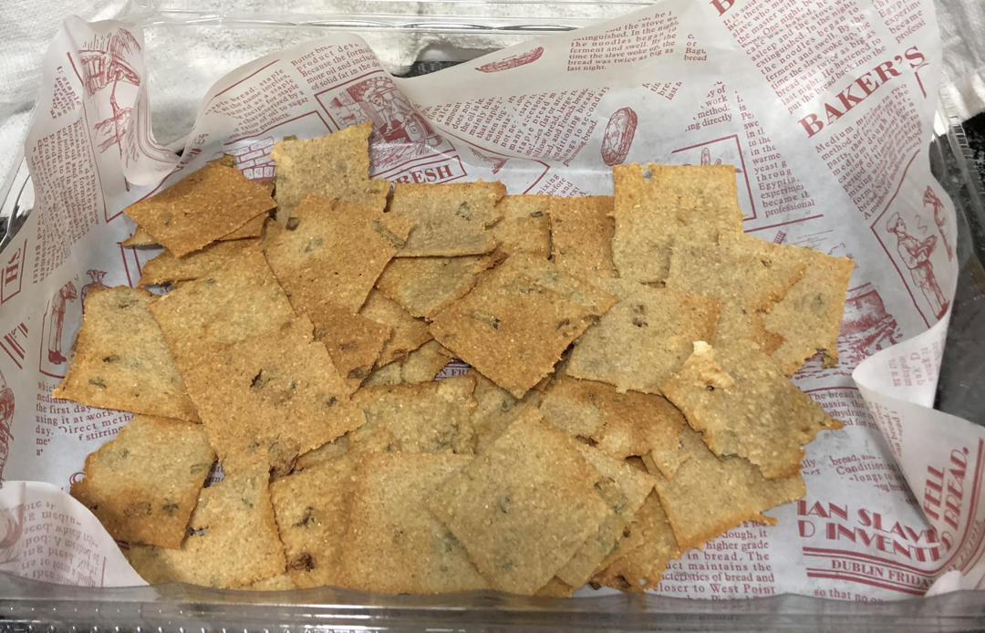 废弃酵种造起来-香葱苏打饼干