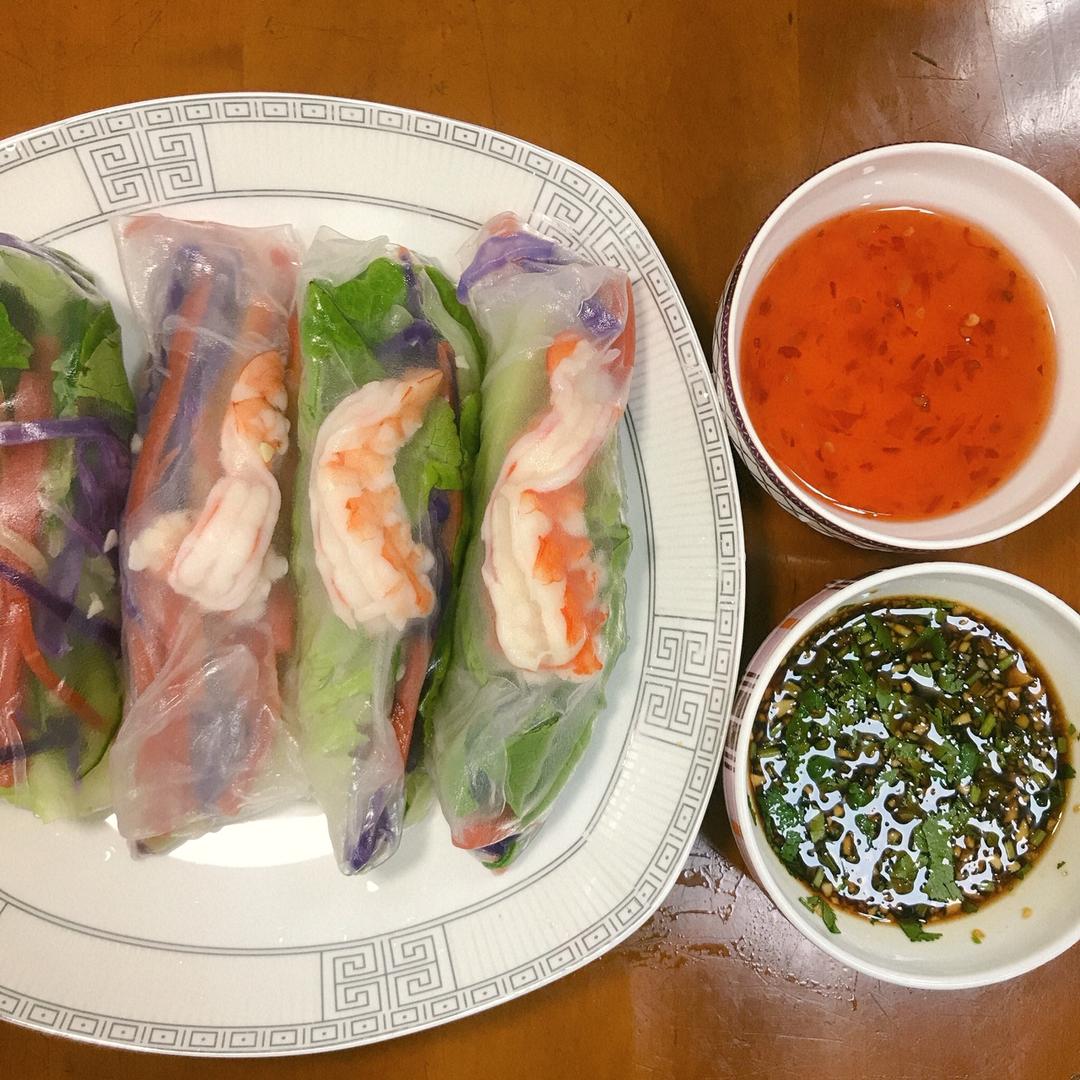 【越南小吃】越南春卷（附蘸汁做法，超低热量～）
