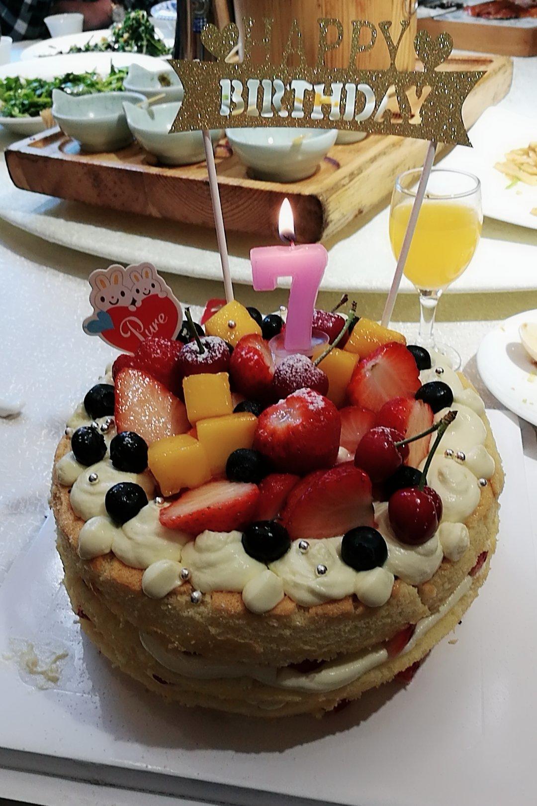 【零失败】不会裱花没关系的水果裸蛋糕 芒果裸蛋糕 完美戚风胚