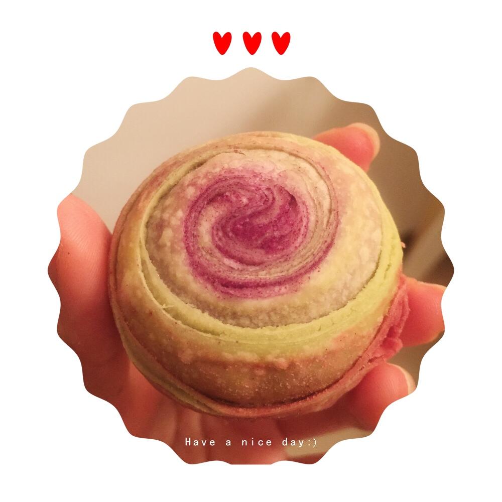 彩虹渐变蛋黄酥（无需揉出膜）