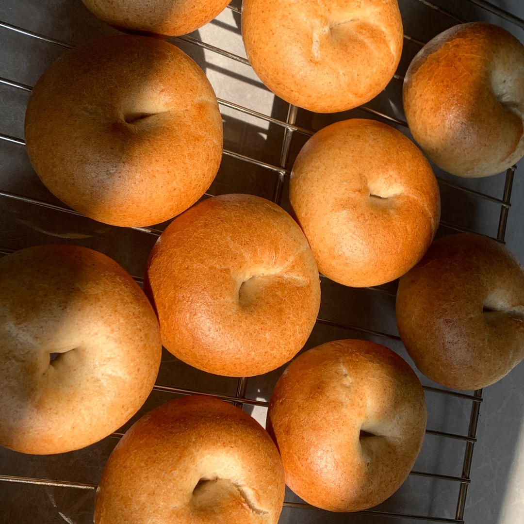 💎全麦贝果｜无油无糖｜钻石裂纹｜超级快手｜一小时搞定