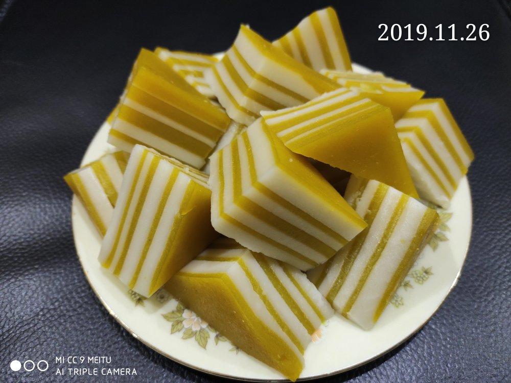 美味的“马蹄千层糕”（椰奶南瓜味）