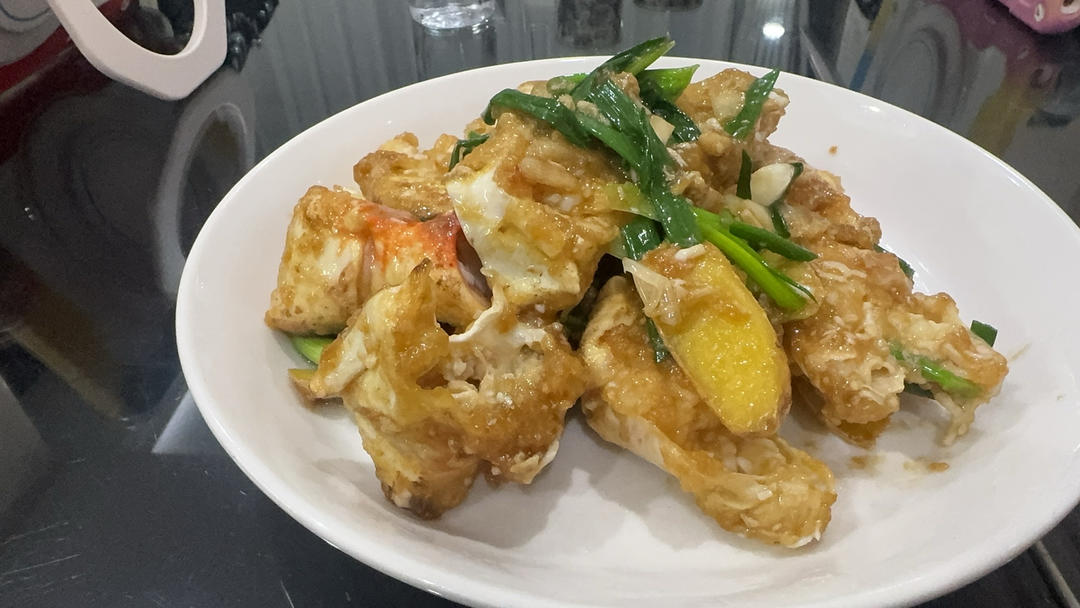 锅气十足🔥姜葱炒蟹