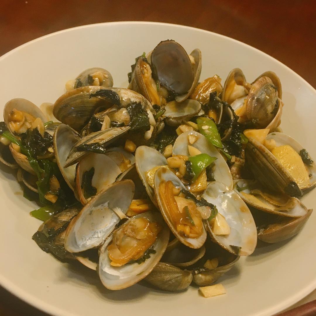 紫苏豉汁炒花甲