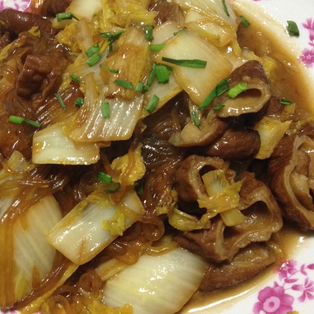 包菜粉丝炒鸡蛋