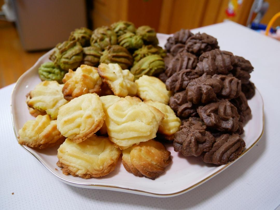 零失败❗️酥到掉渣的三色曲奇