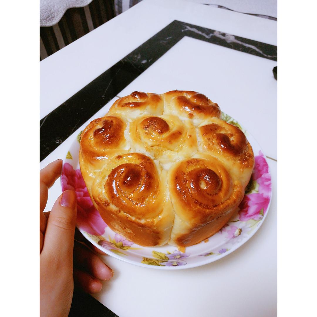 椰蓉炼乳面包--口感极好   #皮黑森林#