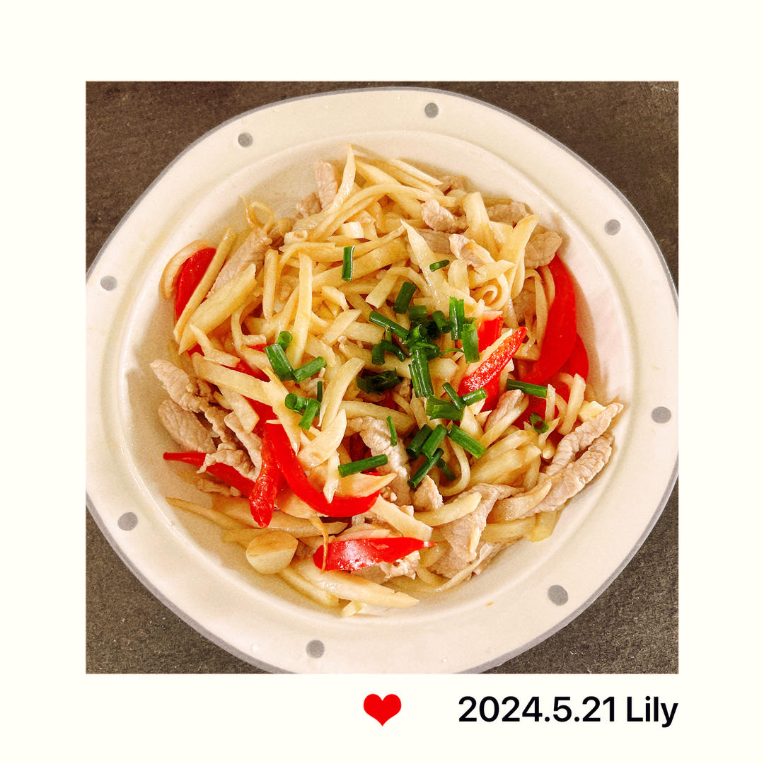 茭白炒肉丝