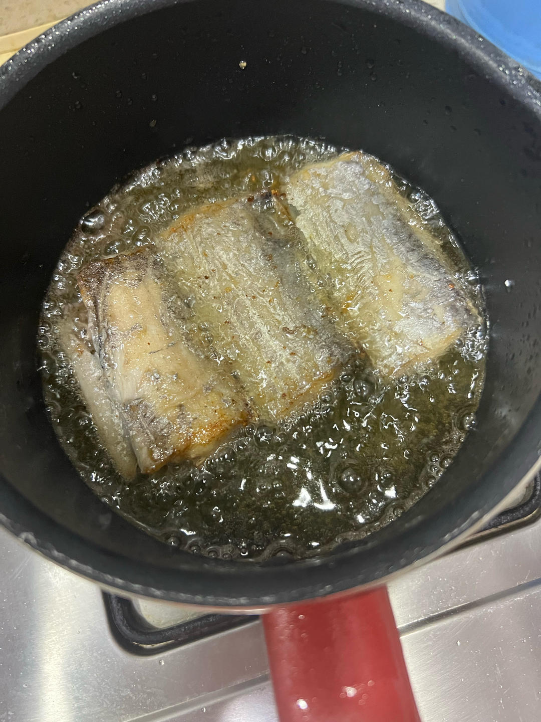 干炸带鱼（裹粉与不裹粉对比版）