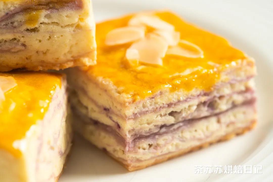 【芋泥司康】层层香酥颜值高，有手就能做的做法