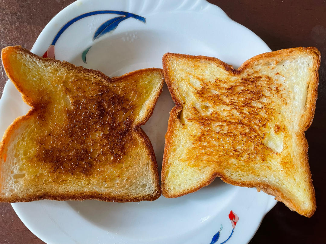 超简单平底锅煎吐司面包片