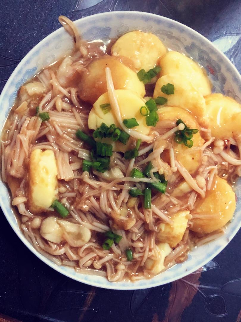 超级下饭菜--金针菇日本豆腐