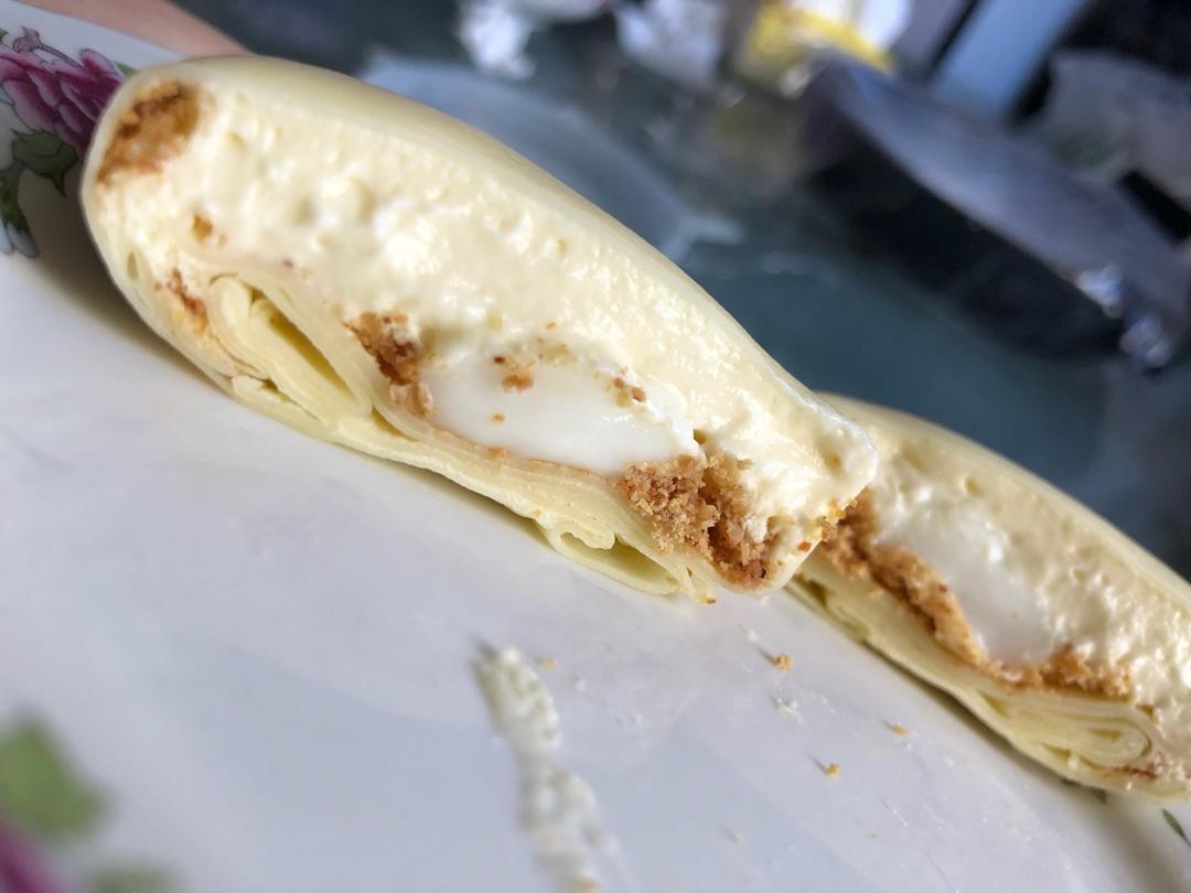 敲好吃的豆乳麻薯千层