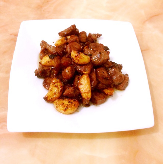 黑蒜子牛肉粒