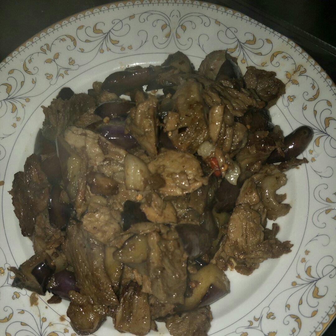 调料简单、少油的茄子炒肉