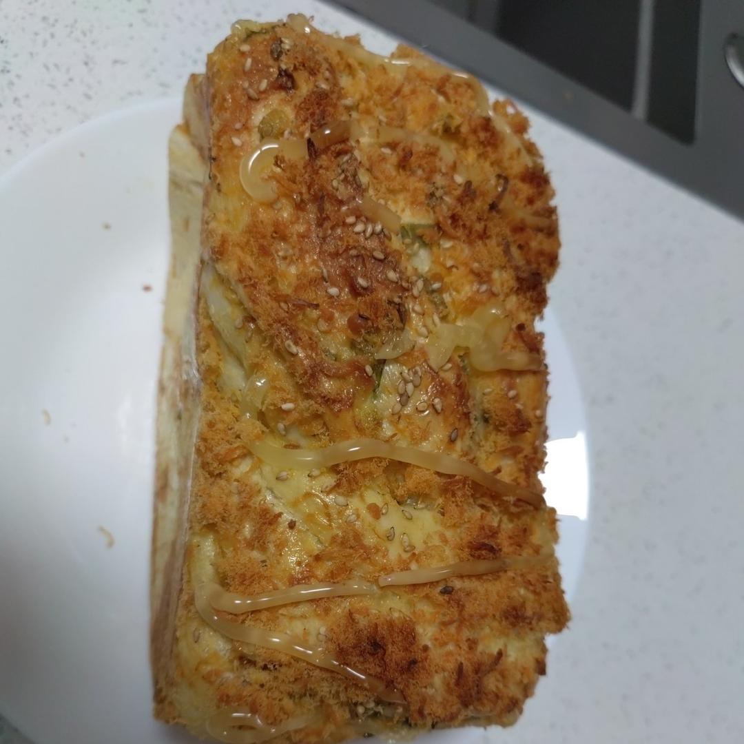 咸香松软～保姆级教程‼️葱香肉松手撕吐司