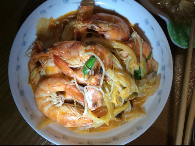 大虾炒白菜