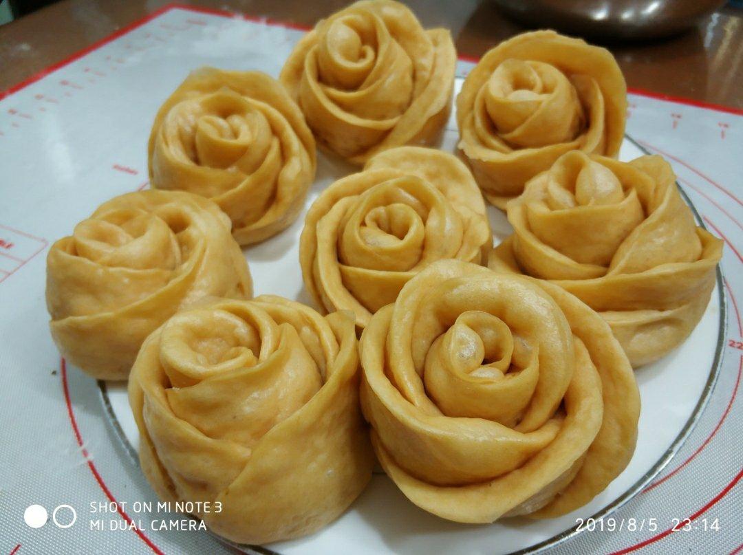南瓜玫瑰花馒头
