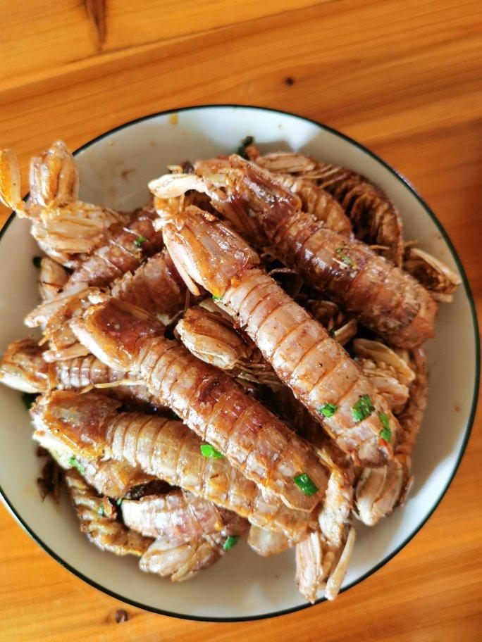 阿花wn7x做的椒盐虾姑皮皮虾