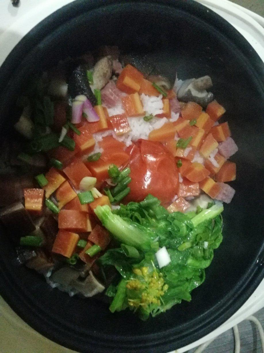 【九阳珐琅铁釜】喷香腊肠煲仔饭