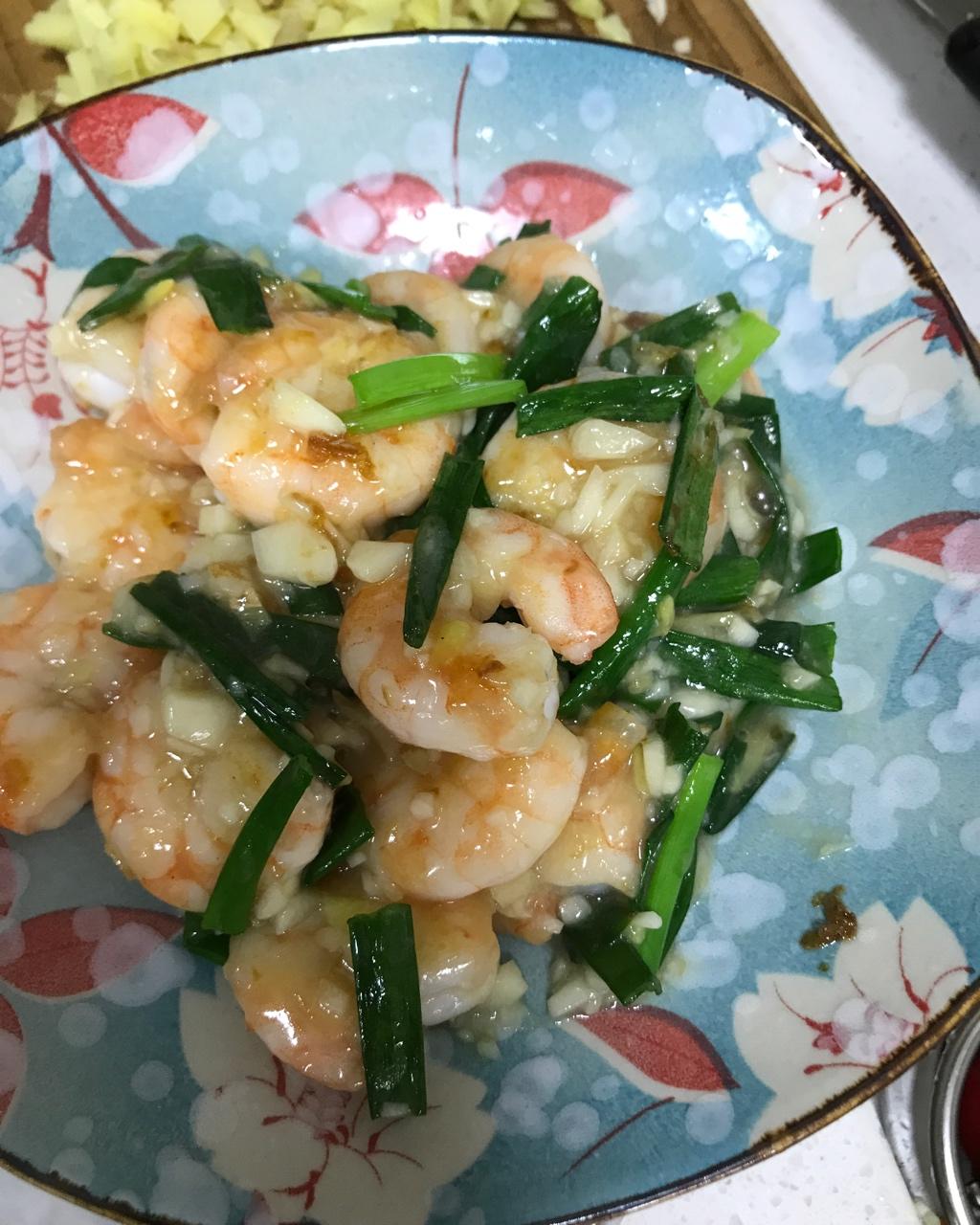 葱爆虾仁