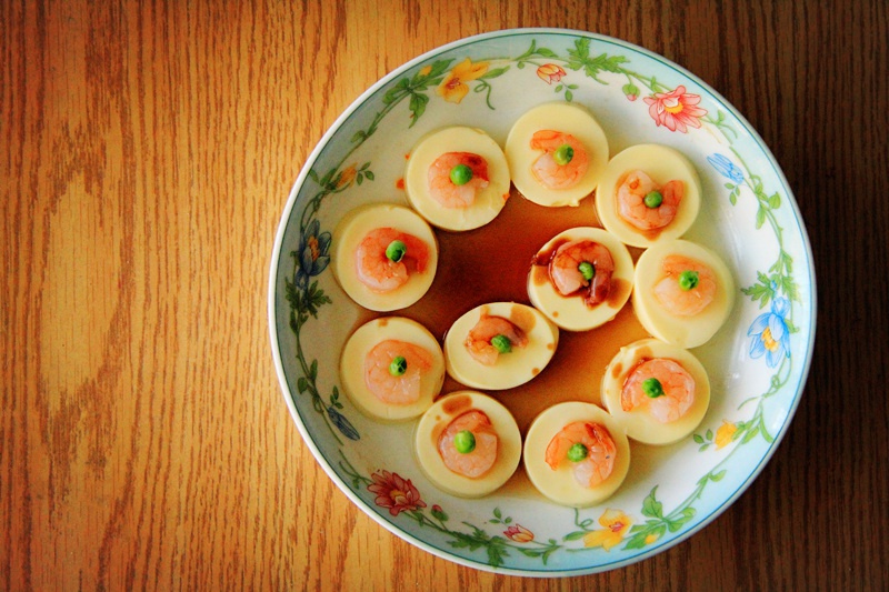 日本豆腐蒸虾仁