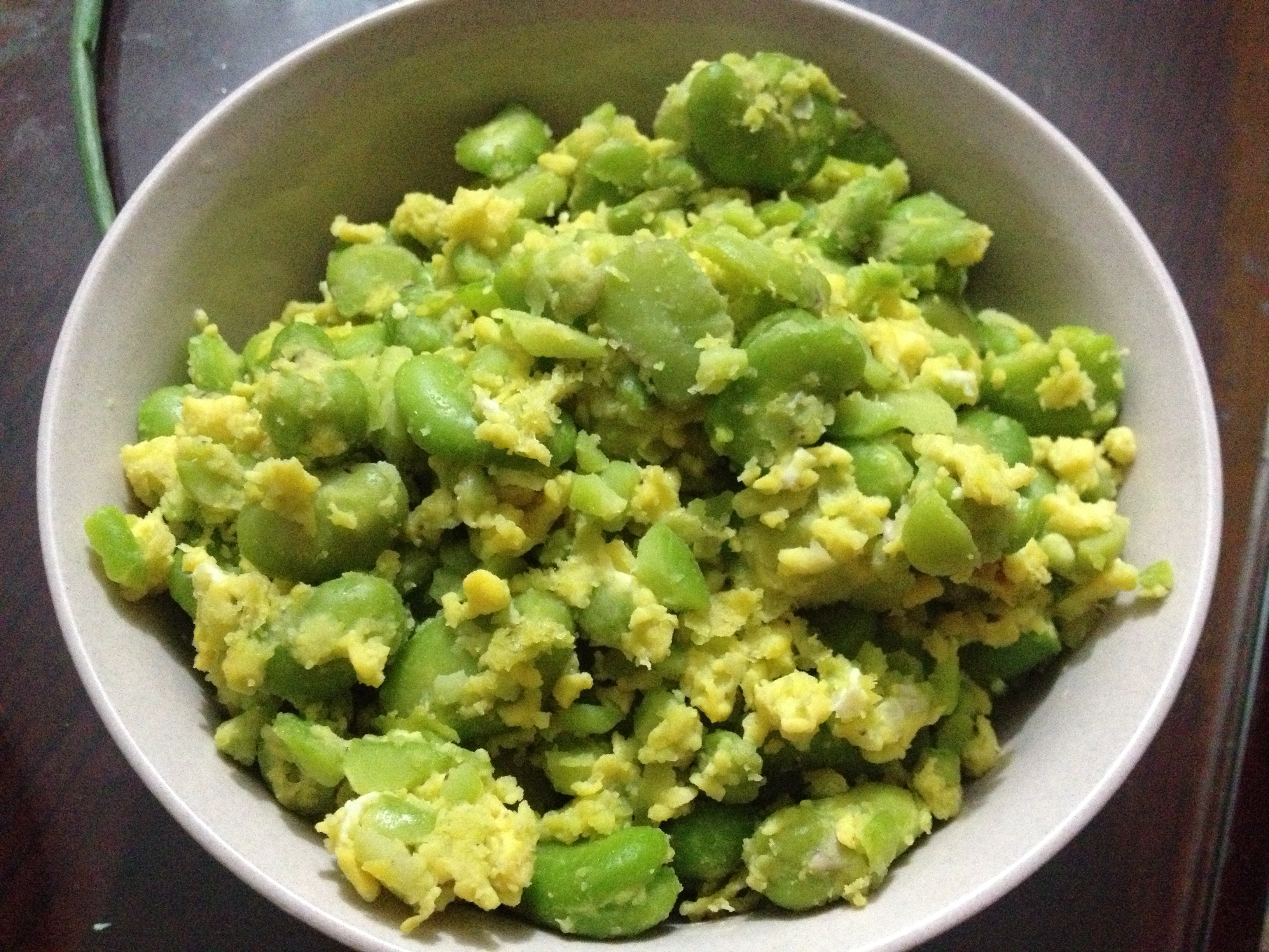蚕豆炒鸡蛋