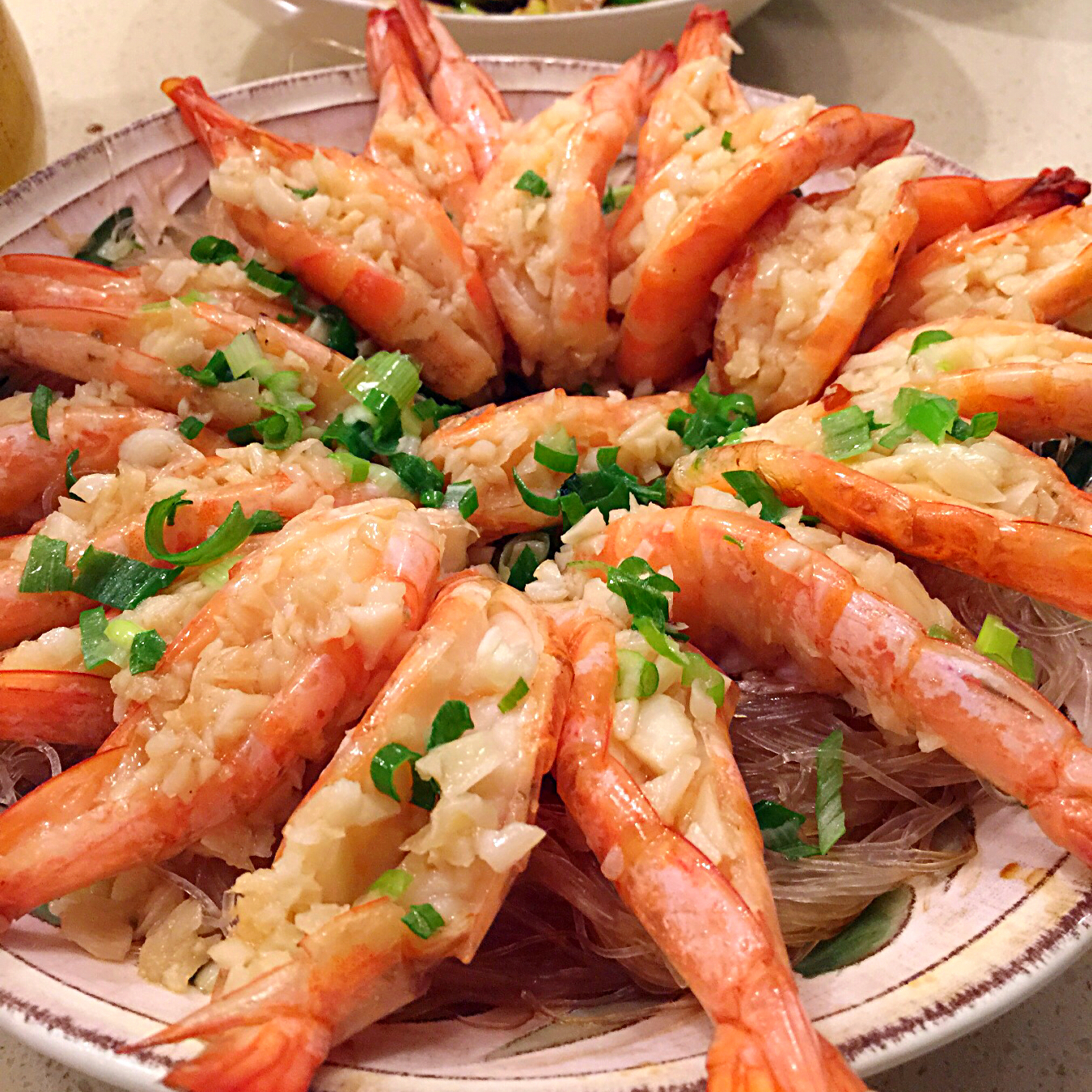 李小青菜做的蒜蓉粉丝蒸虾