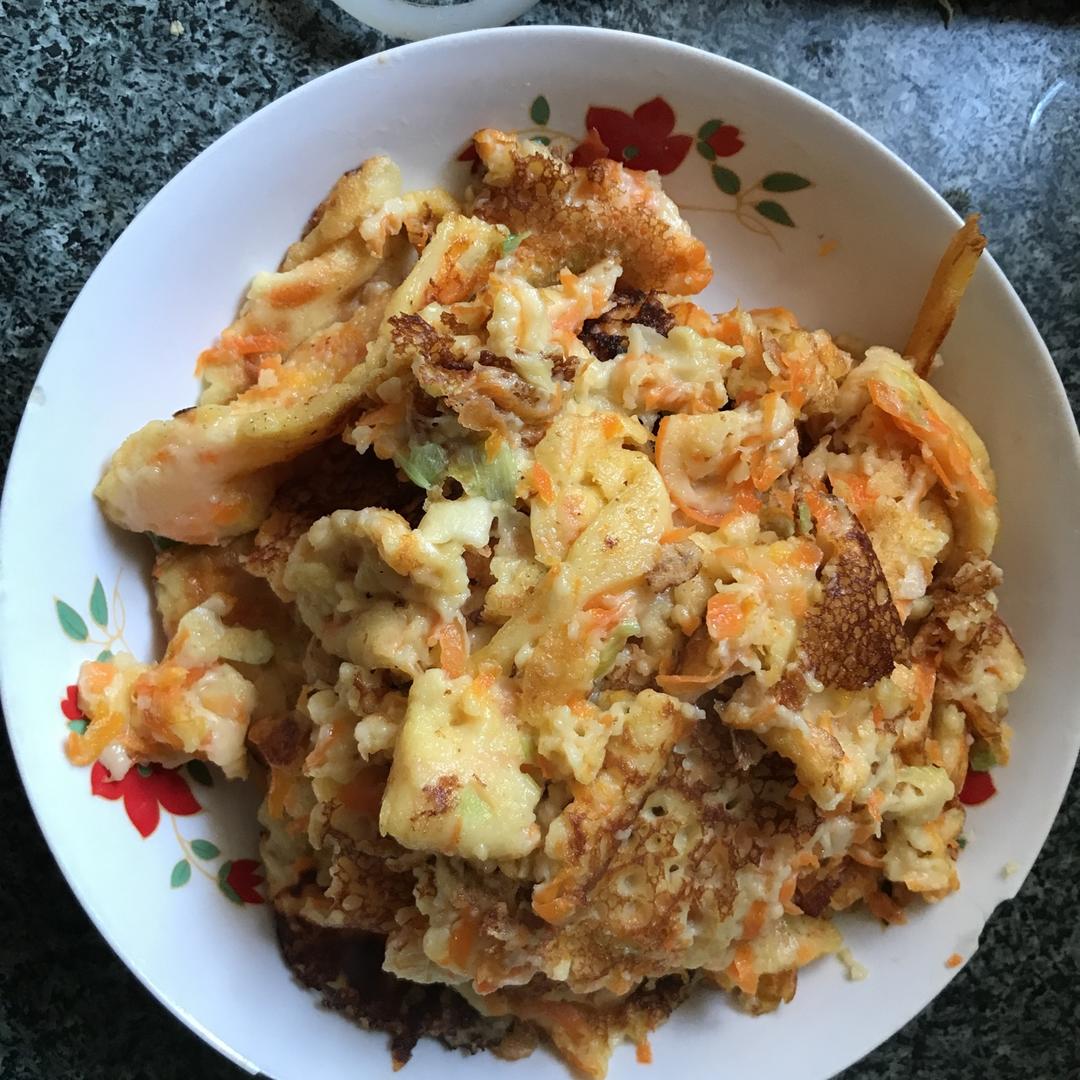 简单快手蔬菜鸡蛋煎饼