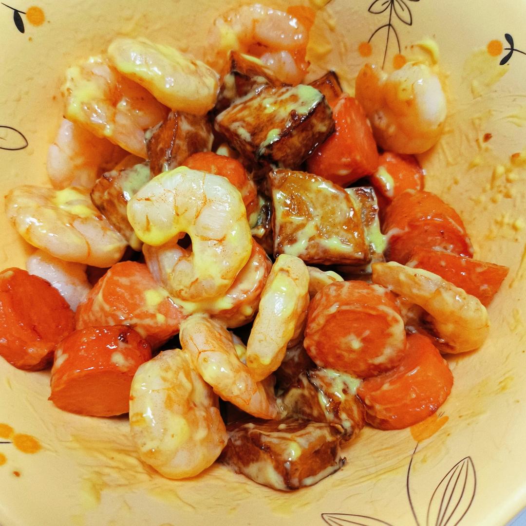 直流口水！制作简单的甜辣芥末虾球