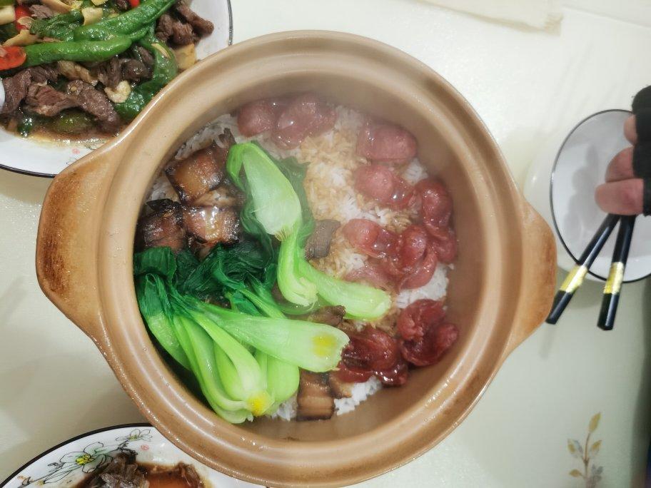 香喷喷的🍲腊肠煲仔饭（砂锅版）超简单神速