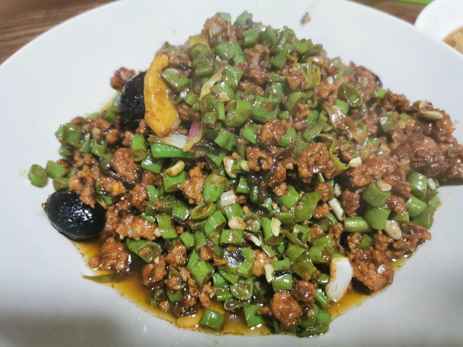 肉沫豆角下饭菜