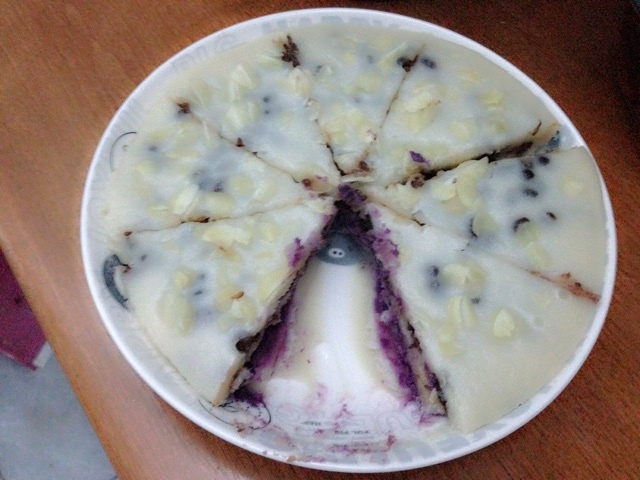 紫薯蜜豆双层夹心米糕